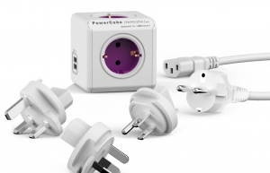 Allocacoc PowerCube ReWirable hálózati elosztó USB + 3x plug + IEC EU  (1811/DERU3P)